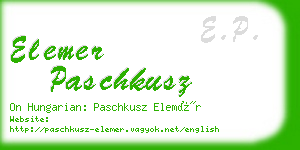 elemer paschkusz business card